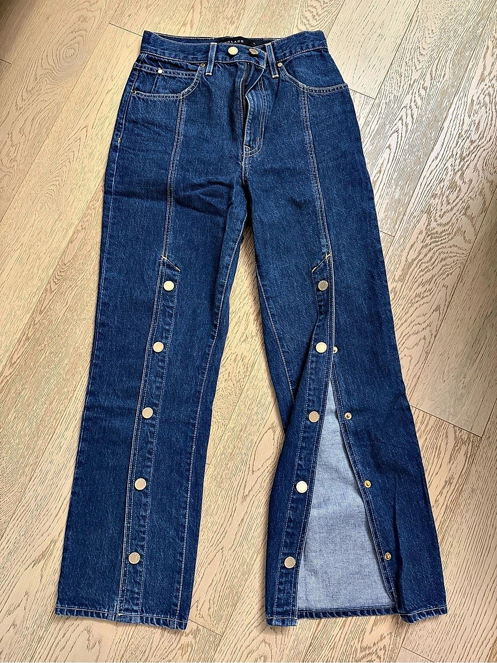 SLVRLAKE x ELLERY Blue Snap-Button Split Leg Jeans – Size 26